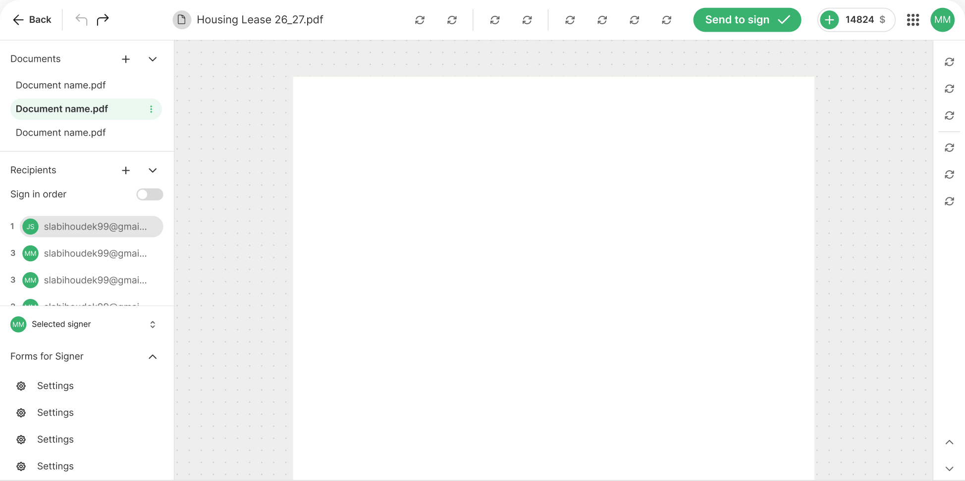 Signosoft Dashboard